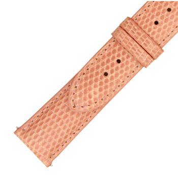 21 MM Shiny Pink Lizard Leather Strap