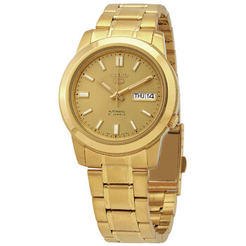 5 Automatic Gold Dial Yellow Goldtone Watch SNKK20K1