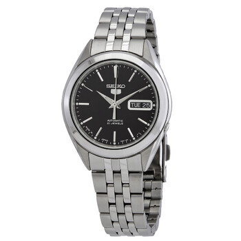 5 Black Dial Stainless Steel Watch SNKL23J1