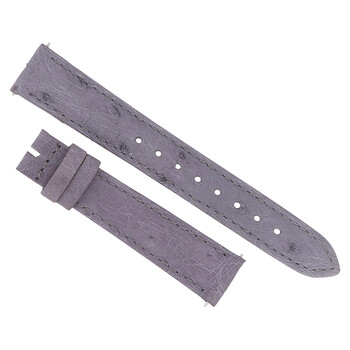 Agate Grey Ostrich 16 MM Strap