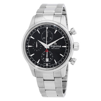 Alpiner Chronograph Automatic Black Dial Steel Watch AL750B4E6B