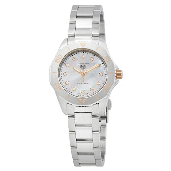 Aquaracer Quartz Diamond White Mother of Pearl Dial Watch WBP1450.BA0622