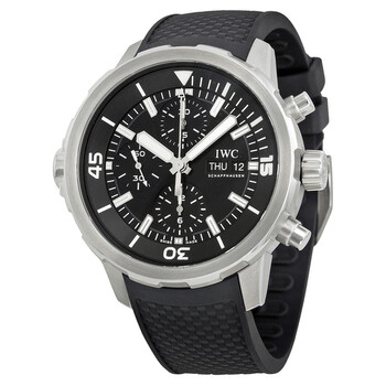 Aquatimer Chronograph Black Dial Black Rubber Watch IW376803