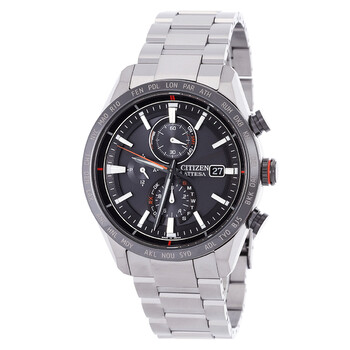 Attesa Perpetual Chronograph EcoDrive Black Dial Watch AT818961E