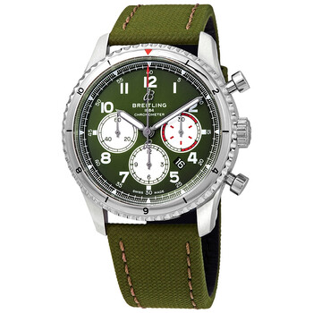 Aviator 8 Chronograph Automatic Green Dial Watch AB01192A1L1X1