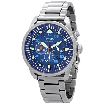 Avion Chronograph EcoDrive Blue Dial Watch CA421172L
