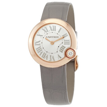 Ballon Blanc de Cartier 18kt Rose Gold Silver Dial Watch WGBL0005