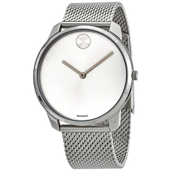 Bold Quartz Silver Dial Stainless Steel Mesh Watch