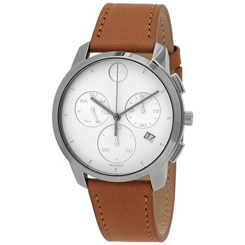 Bold Thin Chronograph Quartz White Dial Watch