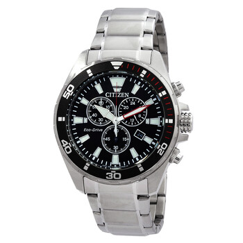 Brycen Chronograph EcoDrive Black Dial Watch AT243853E