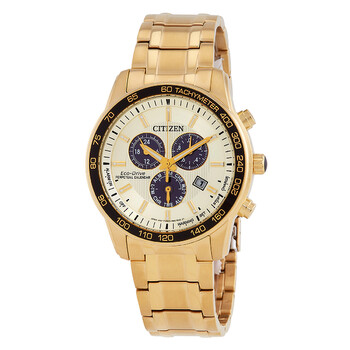 Brycen EcoDrive Chronograph Gold Dial Watch BL551259P