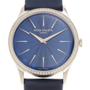 Calatrava Automatic Diamond Blue Dial Watch 4997200G001