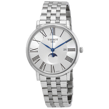 Carson Moon Phase Quartz Silver Dial Watch T1224231103300