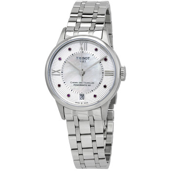 Chemin Des Tourelles White Mother of Pearl Rubies Dial Watch T099.207.11.113.00