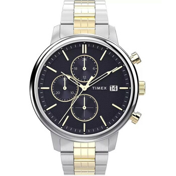 Chicago Chronograph Quartz Blue Dial TwoTone Watch TW2W13300