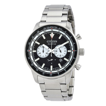 Chronograph EcoDrive Black Dial Watch CA450091E