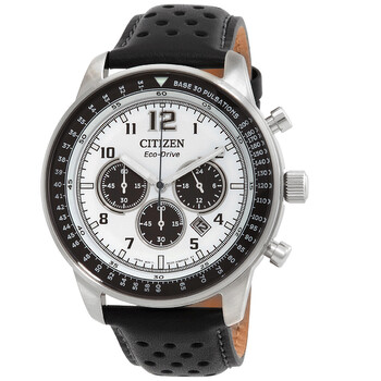 Chronograph EcoDrive White Dial Watch CA450032A