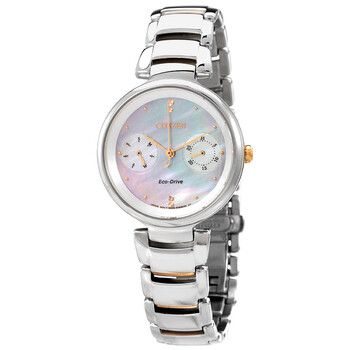 Chronograph Mother of Pearl Crystal Dial Watch FD110681D
