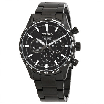 Chronograph Quartz Black Dial Watch SSB415P1