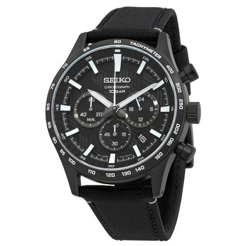 Chronograph Quartz Black Dial Watch SSB417P1