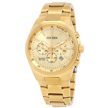 Chronograph Quartz Gold Dial Watch AN817253P