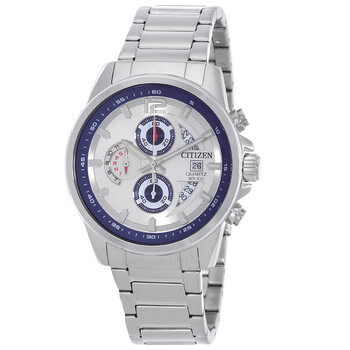 Chronograph Quartz Silver Dial Watch AN369056B