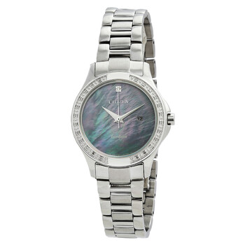 Classic EcoDrive Crystal Mother of Pearl Dial Watch EW264054Y