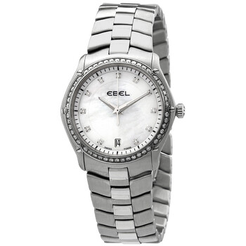 Classic Sport Mother of Pearl Dial Diamond Bezel Watch