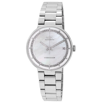 Commander II Automatic Diamond White Mother of Pearl Dial Watch M0142071111680