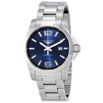 Conquest Blue Dial Stainless Steel 43mm Watch L37604966