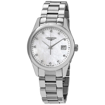 Conquest Classic Quartz Diamond Watch L2.386.4.87.6