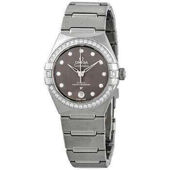 Constellation Automatic Chronometer Diamond Grey Dial Watch 131.15.29.20.56.001