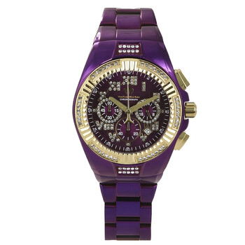 Cruise Chronograph Quartz Crystal Purple Dial Watch TM121235