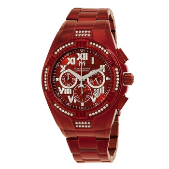 Cruise Chronograph Quartz Crystal Red Dial Watch TM121232