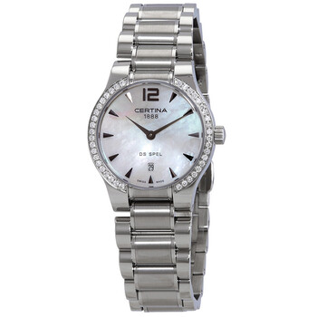 DS Spel Lady Round Quartz Diamond White Mother of Pearl Dial Watch C012.209.61.117.00
