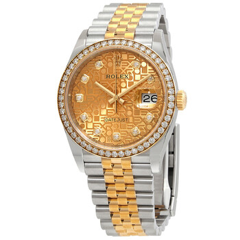 Datejust 36 Automatic Champagne Jubilee Motif Dial Diamond Watch M126283RBR0019