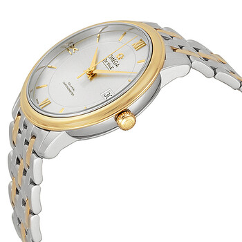 DeVille Prestige Stainless Steel and 18kt Yellow Gold Silver Dial Watch