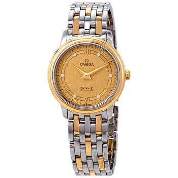 De Ville Prestige Diamond Champagne Dial Watch 424.20.27.60.58.004