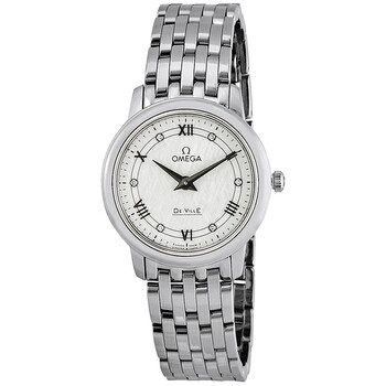 De Ville Prestige White Silvery Diamond Dial Watch 424.10.27.60.52.002