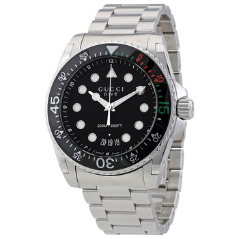 Dive XL Black Dial Stainless Steel Watch YA136208