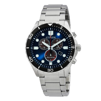 EcoDrive Chrono SportyAqua Chronograph Blue Dial Watch AT256084L