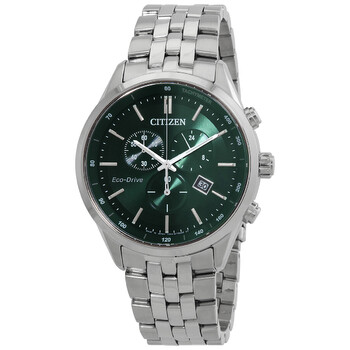 EcoDrive Chronograph Green Dial Watch AT214985X
