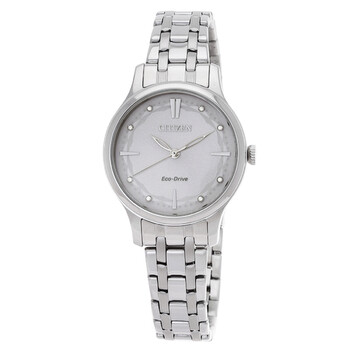 EcoDrive Crystal White Dial Watch EM089085A