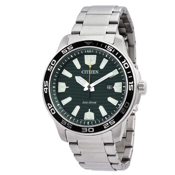 EcoDrive Green Dial Watch EW170156X