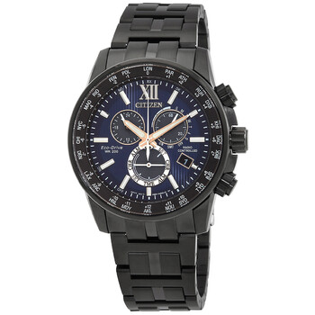 EcoDrive Perpetual Chronograph GMT Blue Dial Watch CB588585L