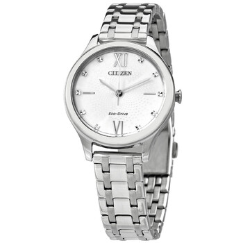 Ecodrive White Dial Elegant Watch EM050073A
