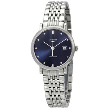 Elegant Automatic Diamond Blue Dial Watch L4.310.4.97.6