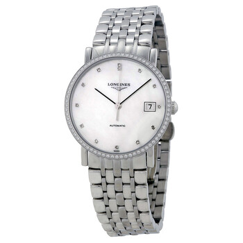 Elegant Automatic White Dial Stainless Steel Watch L48090876