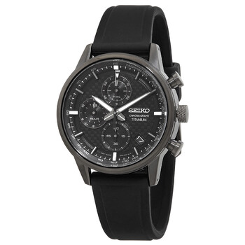 Essentials Chronograph Quartz Black Dial Watch SSB393P1