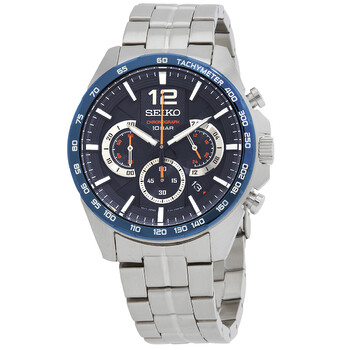 Essentials Chronograph Quartz Blue Dial Watch SSB345P1